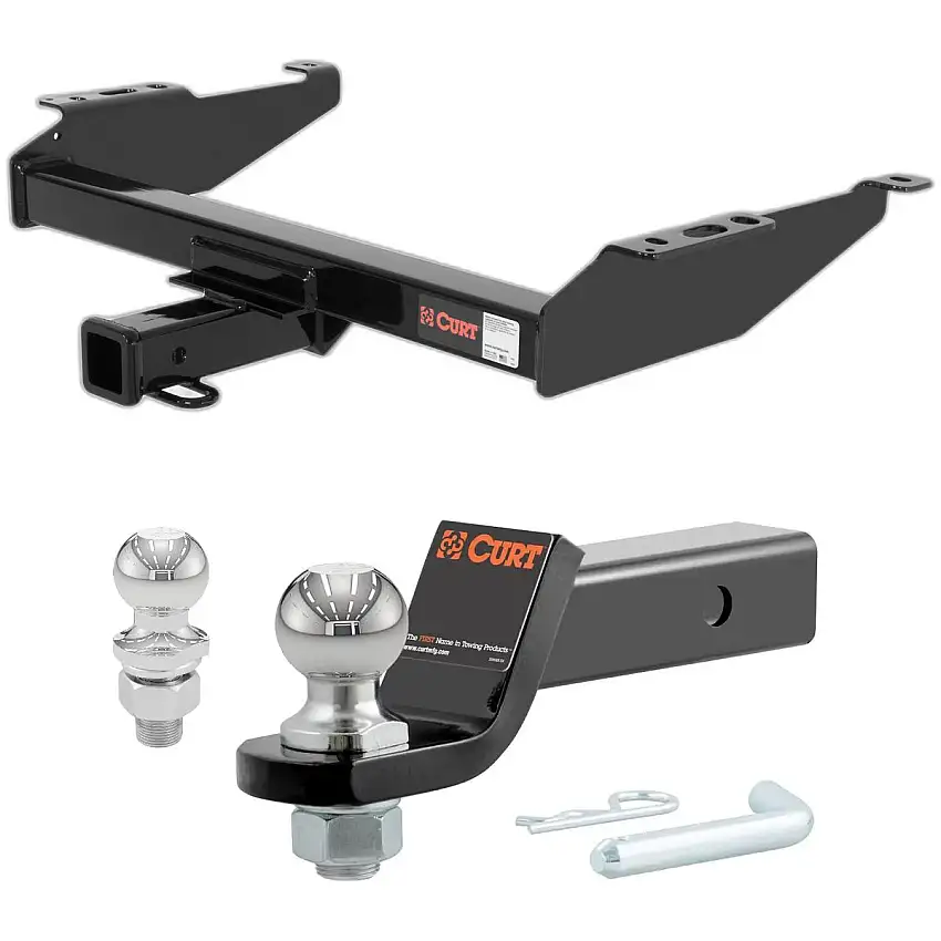 1988-2000 Chevrolet C2500 Dual Exhaust Only CURT Class 3 Hitch, 2" Receiver + 2" Ball + 1-7/8" Ball Kit