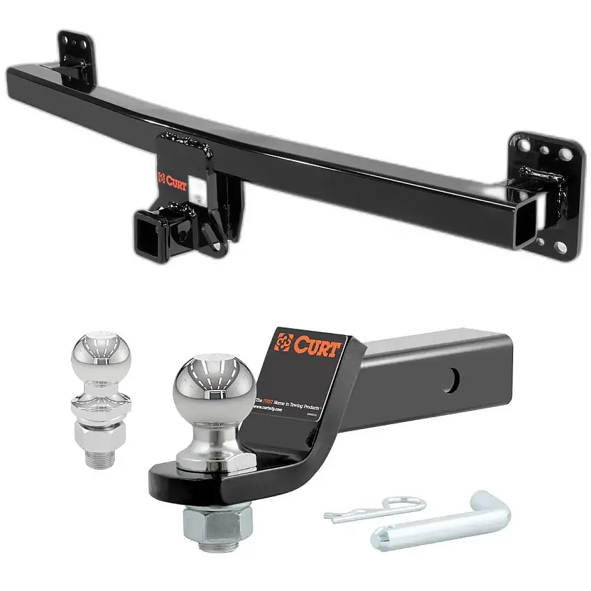 2011-2018 Porsche Cayenne All CURT Class 3 Trailer Hitch, 2" Receiver + 2" Ball + 1-7/8" Ball Kit