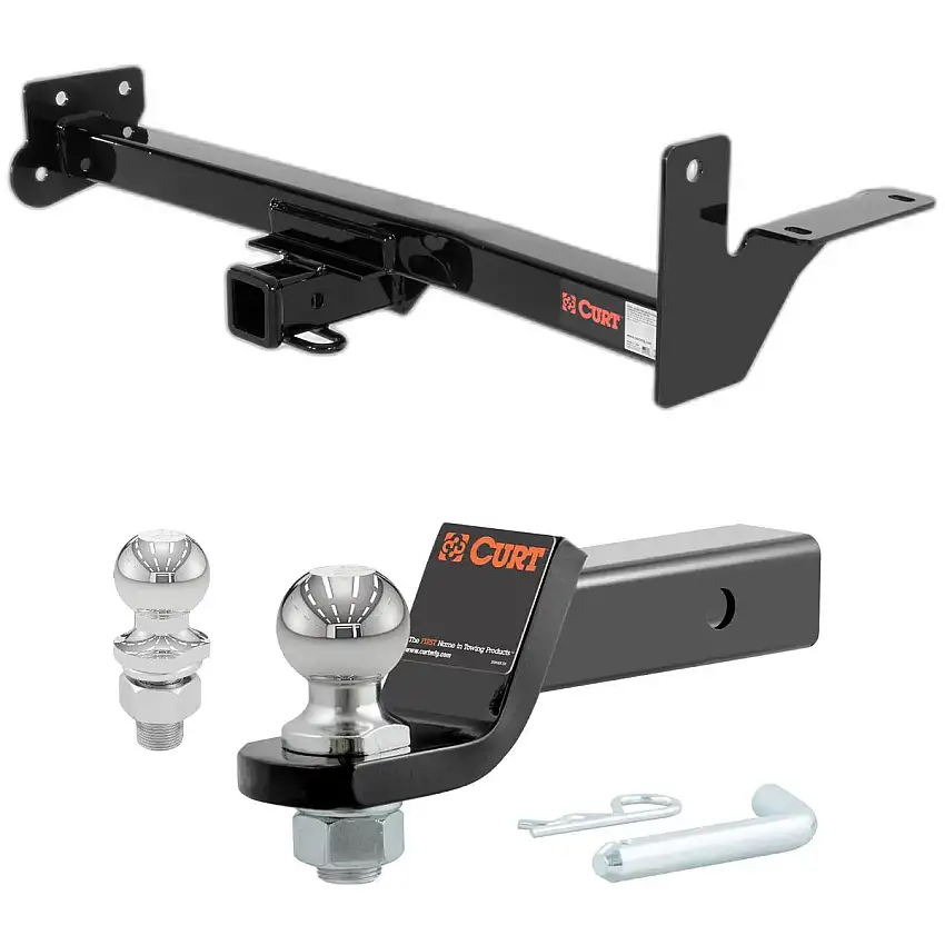 2001-2003 Isuzu Rodeo Sport With door mounted spare CURT Class 3 Trailer Hitch, 2" Receiver + 2" Ball + 1-7/8" Ball Kit