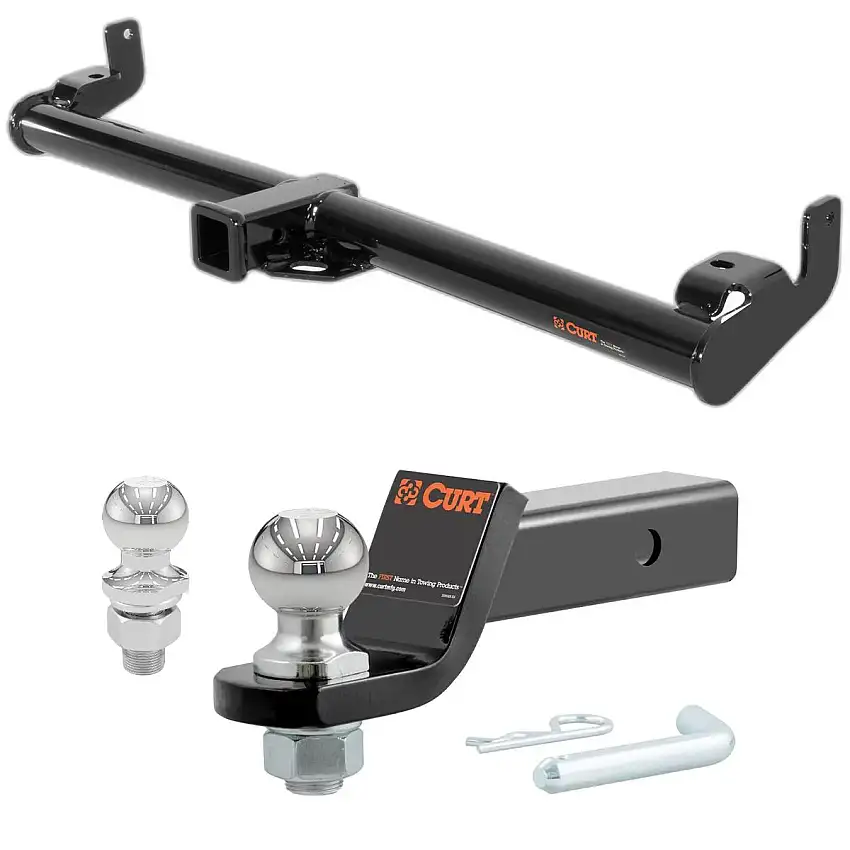 1997-2006 Jeep Wrangler All CURT Class 3 Trailer Hitch, 2" Receiver + 2" Ball + 1-7/8" Ball Kit
