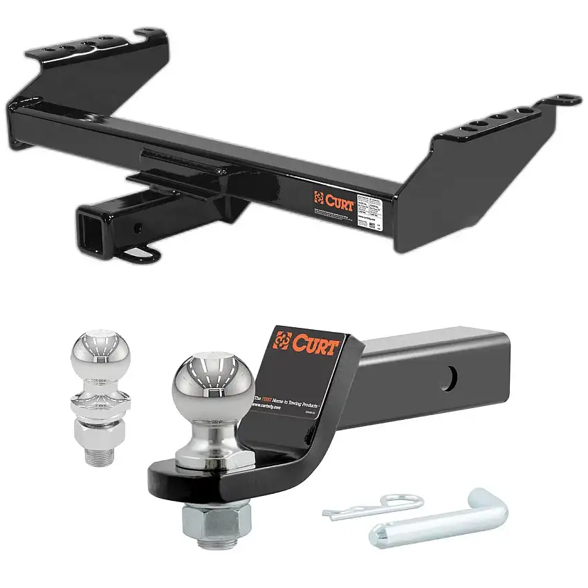 1981-1993 Dodge D350 Excluding Cab & Chassis CURT Class 4 Trailer Hitch, 2" Receiver + 2" Ball + 1-7/8" Ball Kit