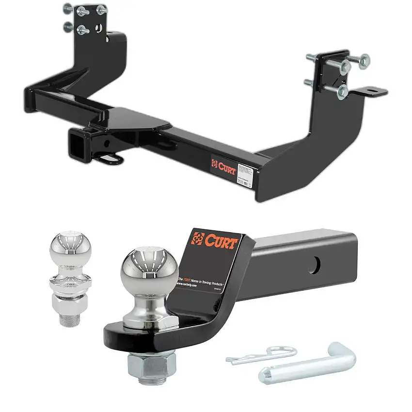 2003-2006 Dodge Sprinter 2500 140 In. Wheel Base with Single Rear Wheels CURT Class 4 Trailer Hitch, 2" Receiver + 2" Ball + 1-7/8" Ball Kit