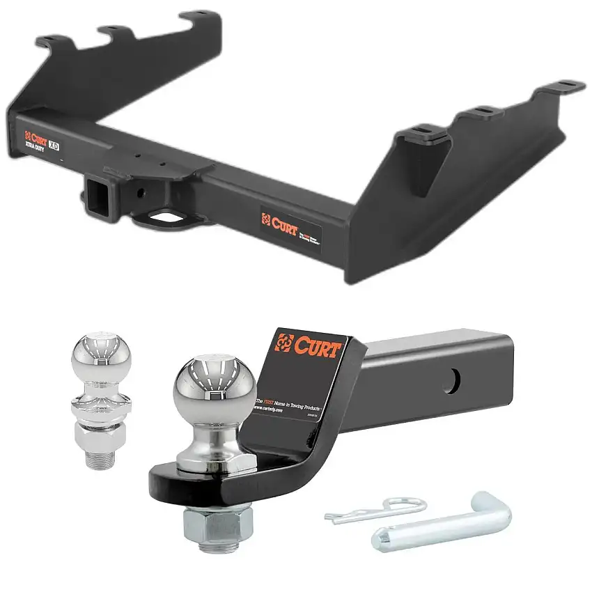 1994-2002 Dodge Ram 2500 8' bed, factory bumper Xtra Duty CURT Class 5 Trailer Hitch, 2" Receiver + 2" Ball + 1-7/8" Ball Kit