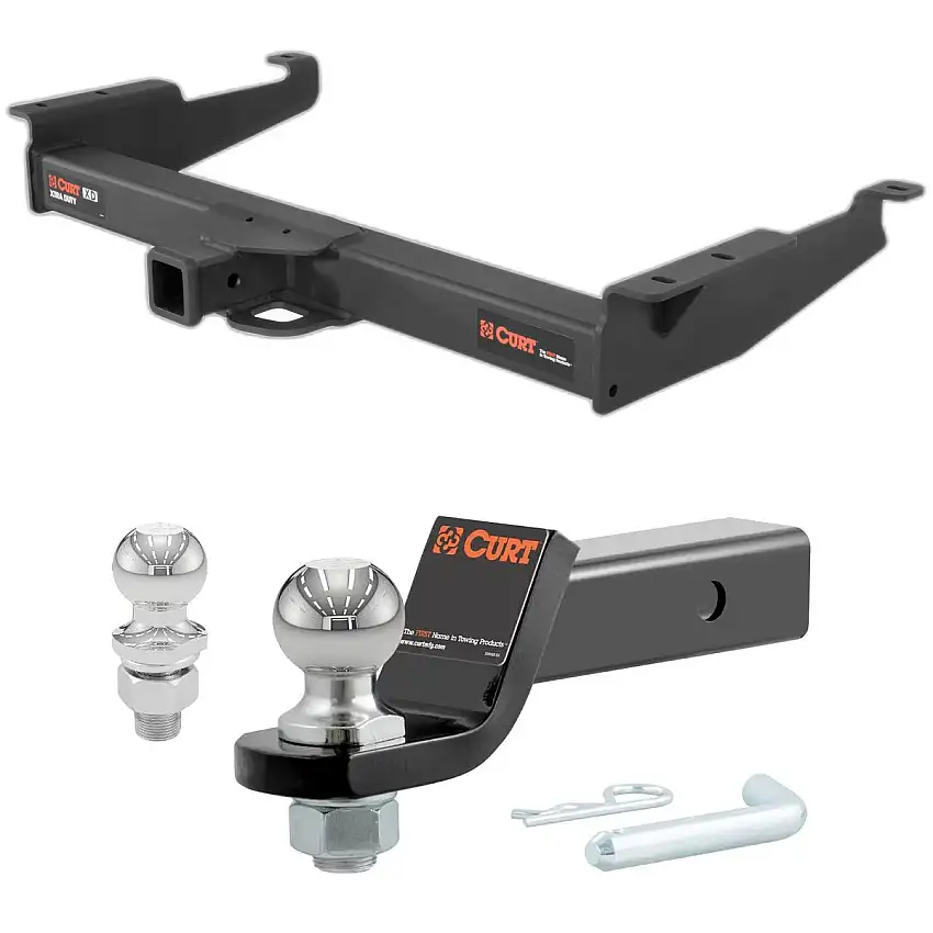 1996-2025 GMC Savana 3500 Excluding Cutaway Models Xtra Duty CURT Class 5 Trailer Hitch, 2" Receiver + 2" Ball + 1-7/8" Ball Kit