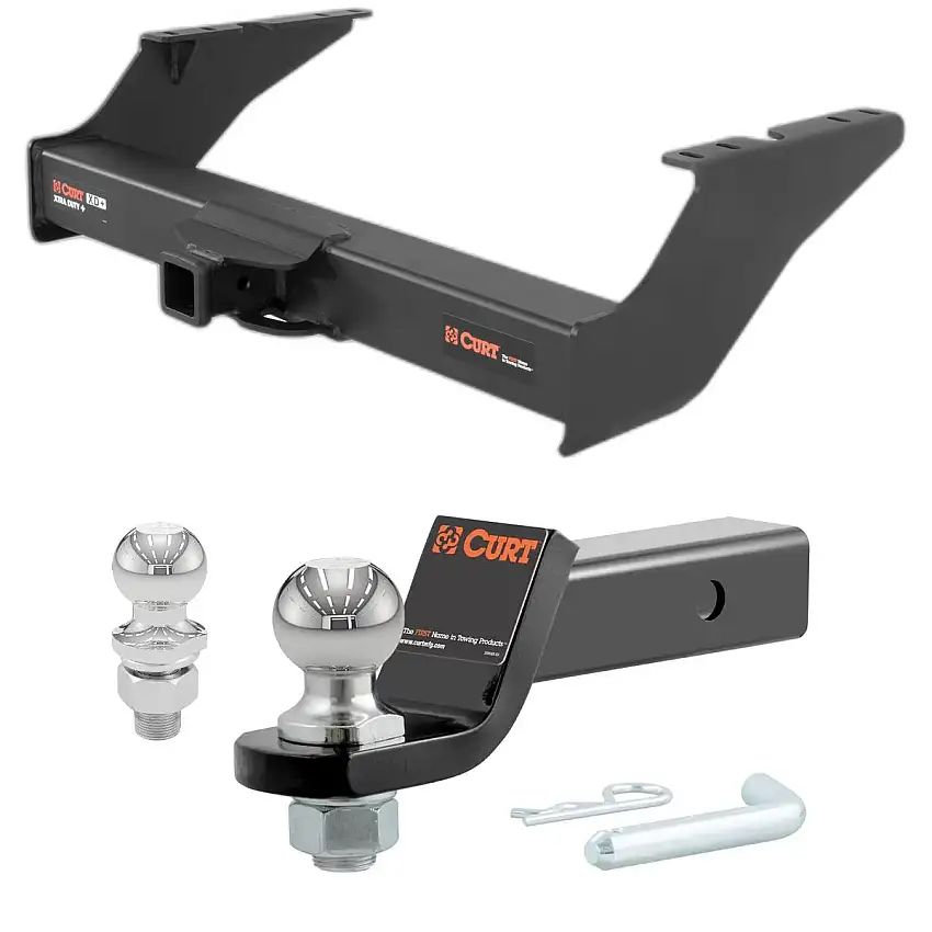 1999-2016 Ford F-350 Super Duty Excluding Cab & Chassis Xtra Duty CURT Class 5 Trailer Hitch, 2" Receiver + 2" Ball + 1-7/8" Ball Kit