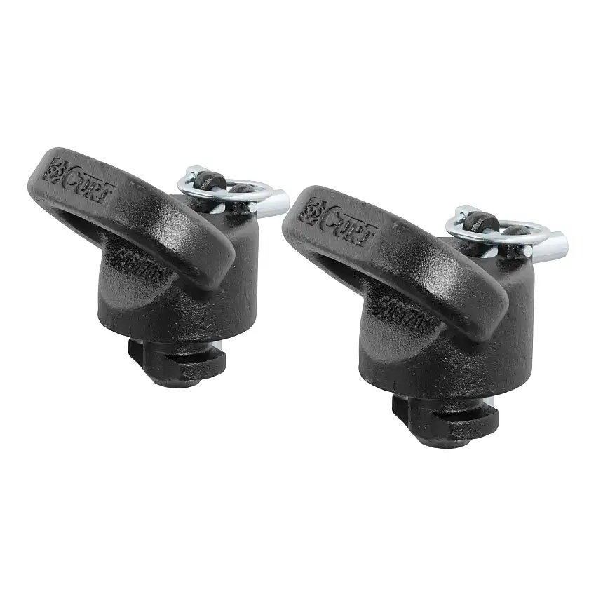 CURT 60698 OEM Puck System Gooseneck Safety Chain Anchors, 38K, Select Ram 2500, 3500