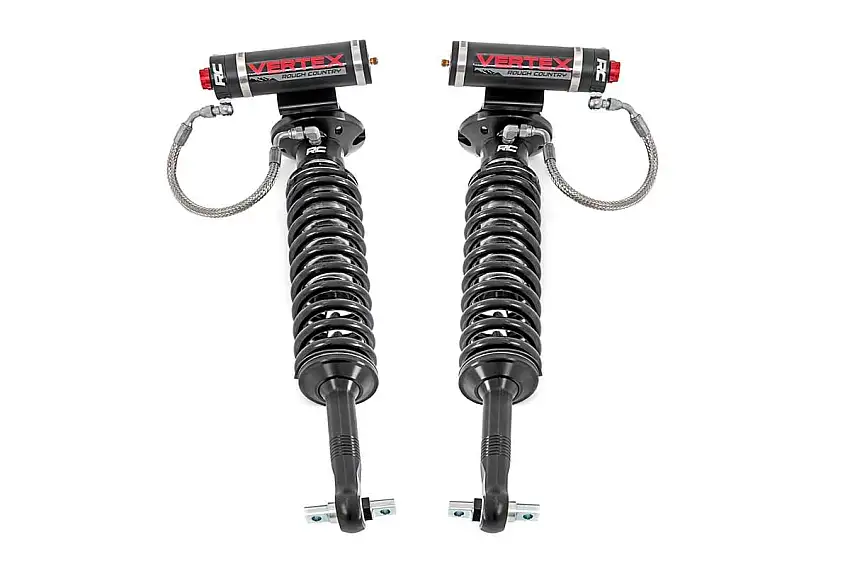 Rough Country Vertex 2.5 Remote Reservoir Leveling Coilovers 2 Inch For 14-25 Ford F-150 689012