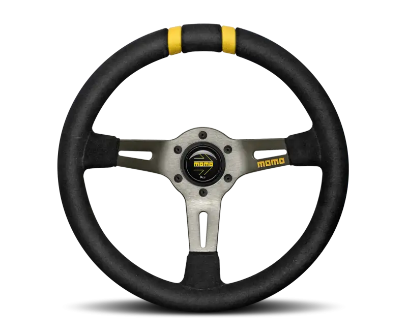 Momo MODDRIFT Steering Wheel 330 mm - Black Suede/Anth Spokes/2 Stripes