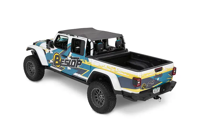 Bestop Header Extended Safari Style Bikini(R) Top for 24-25 Jeep Gladiator 5261635