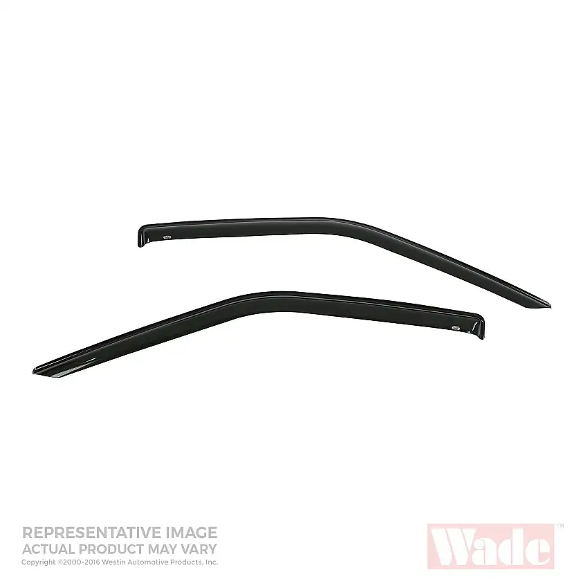 Wade Automotive 72-88474 Slim Design Wind Deflector Smoke