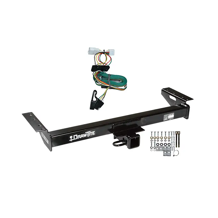 1997-2001 Jeep Cherokee Draw-tite Class 3 Trailer Hitch, 2 Inch Square Receiver Bundle w/ Plug-n-Play T-One Wiring Harness