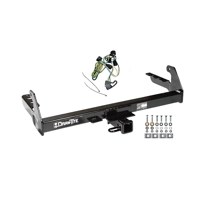 1997-1999 Dodge Dakota Draw-tite Class 3 Trailer Hitch, 2 Inch Square Receiver Bundle w/ Plug-n-Play T-One Wiring Harness 75073