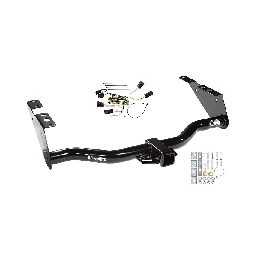 2004-2007 Dodge Caravan Except w/Stow & Go Seats Draw-tite Class 3 Trailer Hitch, 2 Inch Square Receiver Bundle w/ Plug-n-Play T-One Wiring Harness