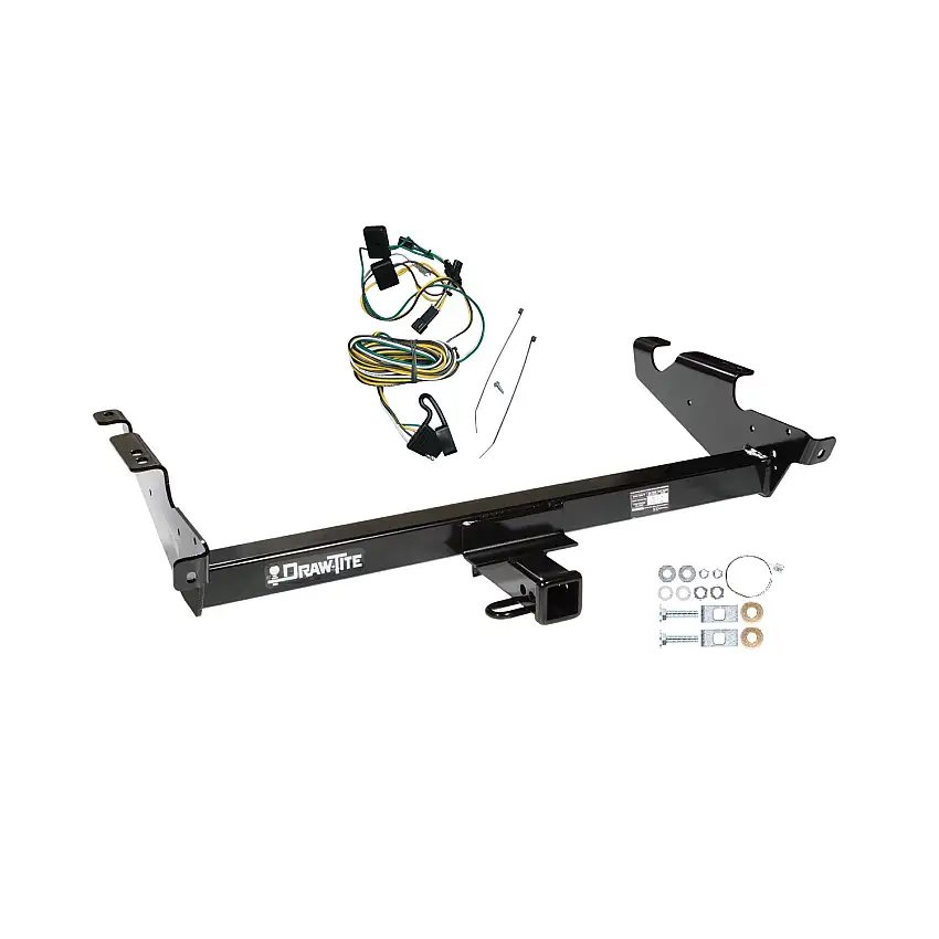 1987-1995 Chevrolet G20 Draw-tite Class 3 Trailer Hitch, 2 Inch Square Receiver Bundle w/ Plug-n-Play T-One Wiring Harness 75121