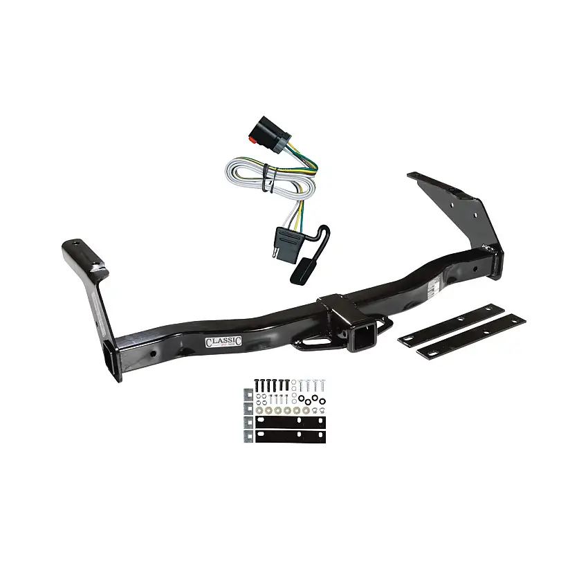1999-2000 Dodge Ram 3500 Van Draw-tite Class 3 Trailer Hitch, 2 Inch Square Receiver Bundle w/ Plug-n-Play T-One Wiring Harness
