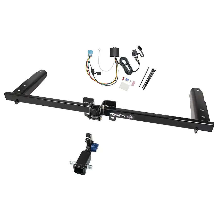 2018-2024 Honda Odyssey With Fuse ProvisionsDraw-Tite Hidden Hitch Completely Hidden Trailer Hitch 2 Inch Removable Receiver Bundle w/ Plug-n-Play T-One Wiring Harness