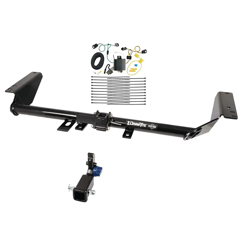 2017-2020 Chrysler Pacifica Touring L Plus Draw-tite Hidden Hitch Completely Hidden Trailer Hitch 2 Inch Removable Receiver Bundle w/ Plug-n-Play T-One Wiring Harness