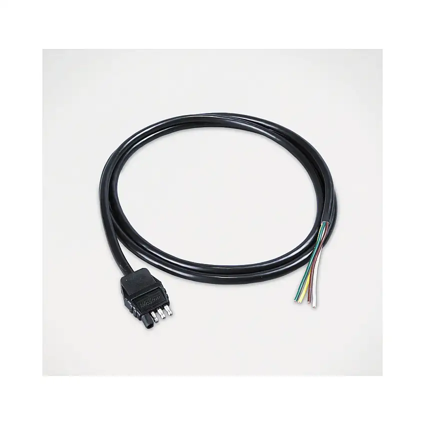 Wesbar Wiring Connector, 4-Way Flat Trailer End, 10 ft. Length Wire