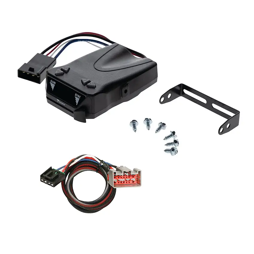 2008-2016 Ford F-250 Super Duty Reese Towpower Brakeman IV Time Delay Brake Controller for Trailers with 1 to 4 Axles Black 8507111