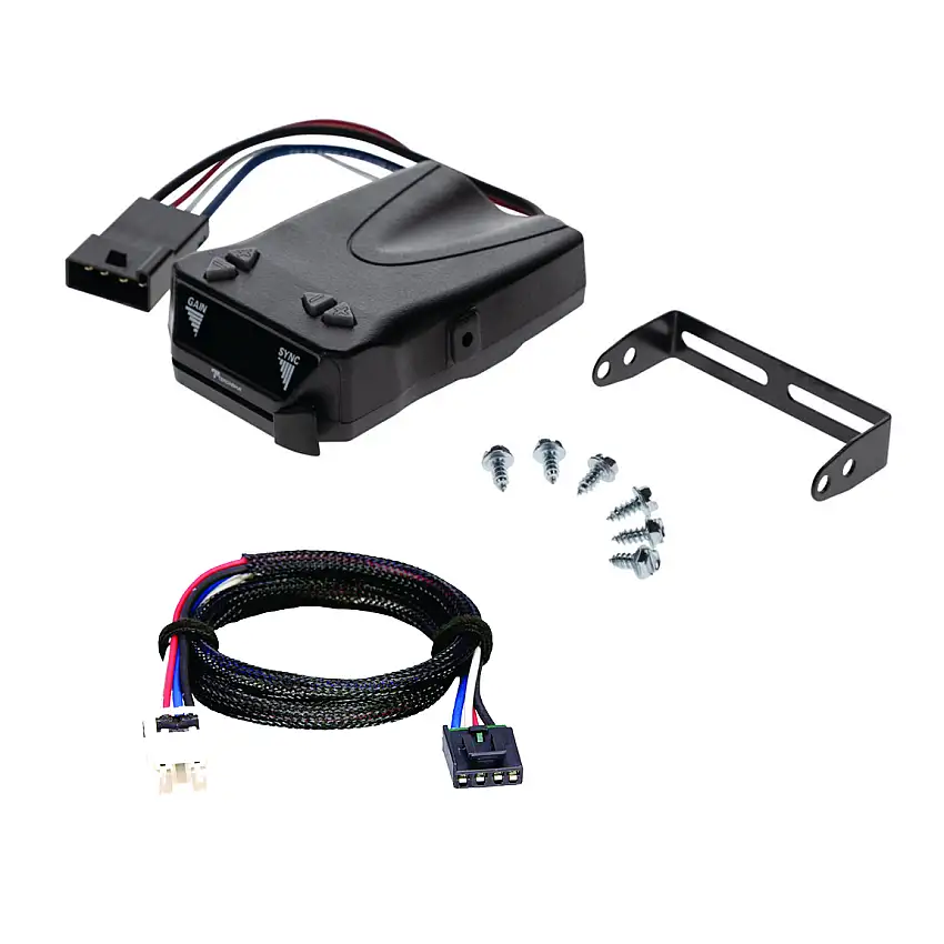 2014-2020 Infiniti QX60 Reese Towpower Brakeman IV Time Delay Brake Controller for Trailers with 1 to 4 Axles Black 8507111