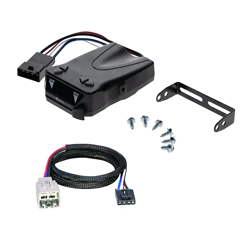 2005-2007 Ford F-450 Super Duty Reese Towpower Brakeman IV Time Delay Brake Controller for Trailers with 1 to 4 Axles Black 8507111