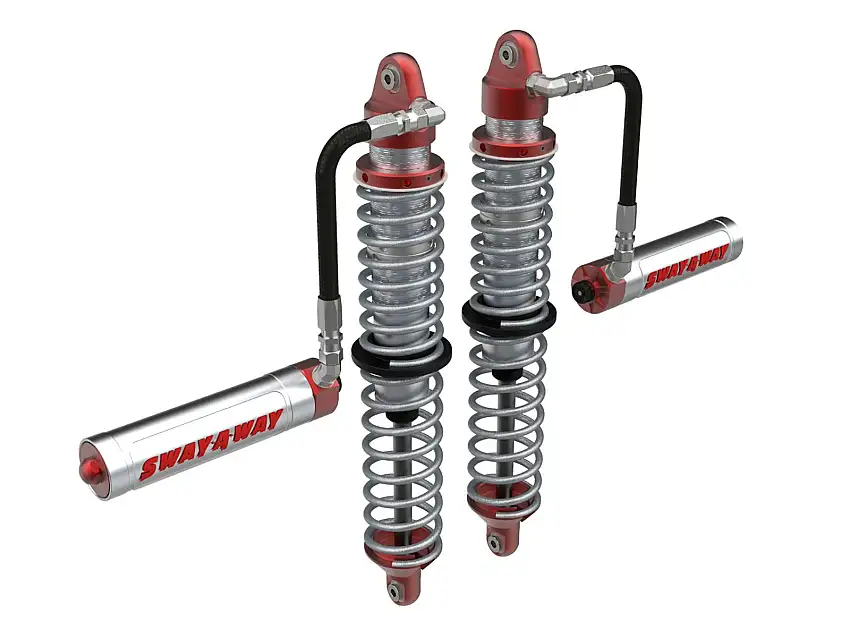 AFE 851-5600-01-CA Sway-A-Way 2.5 Front Coilover Kit w/ Remote Reservoirs and Compression Adjuste