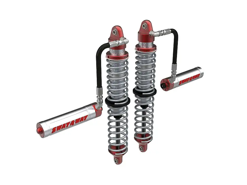 AFE 851-5600-02-CA Sway-A-Way 2.5 Front Coilover Kit w/ Remote Reservoirs and Compression Adjuste