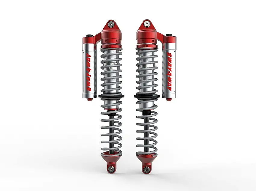 AFE 851-5600-03-CA Sway-A-Way 2.5 Front Coilover Kit w/ Piggyback Reservoirs and Comp Adjusters