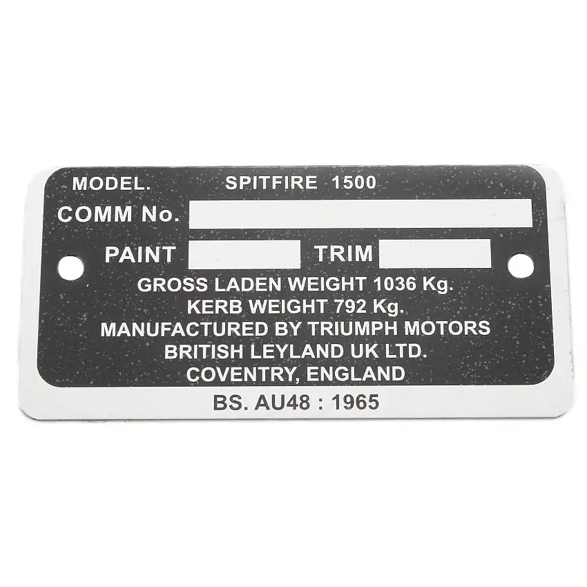 Commission Plate