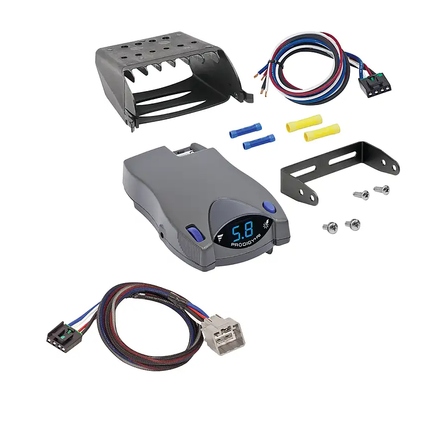 2010-2010 Dodge Ram 2500 Tekonsha Prodigy P2 Proportional Brake Controller for Trailers with 1 to 4 Axles Gray 90885