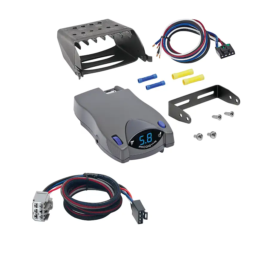 2007-2018 GMC Acadia Tekonsha Prodigy P2 Proportional Brake Controller for Trailers with 1 to 4 Axles Gray 90885