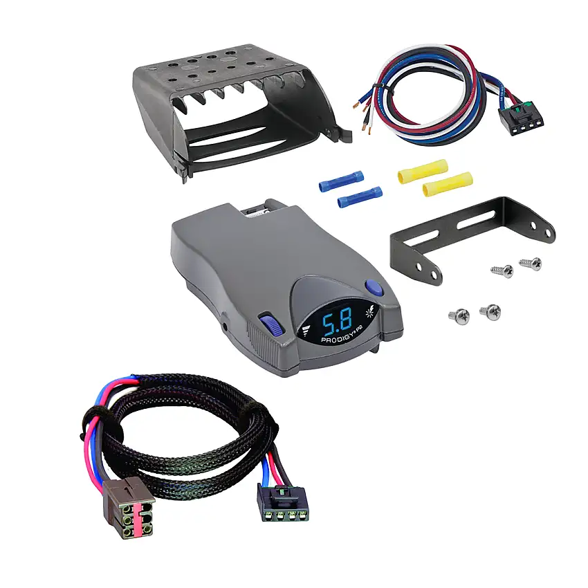 1997-1997 Ford F-250 HD Tekonsha Prodigy P2 Proportional Brake Controller for Trailers with 1 to 4 Axles Gray 90885