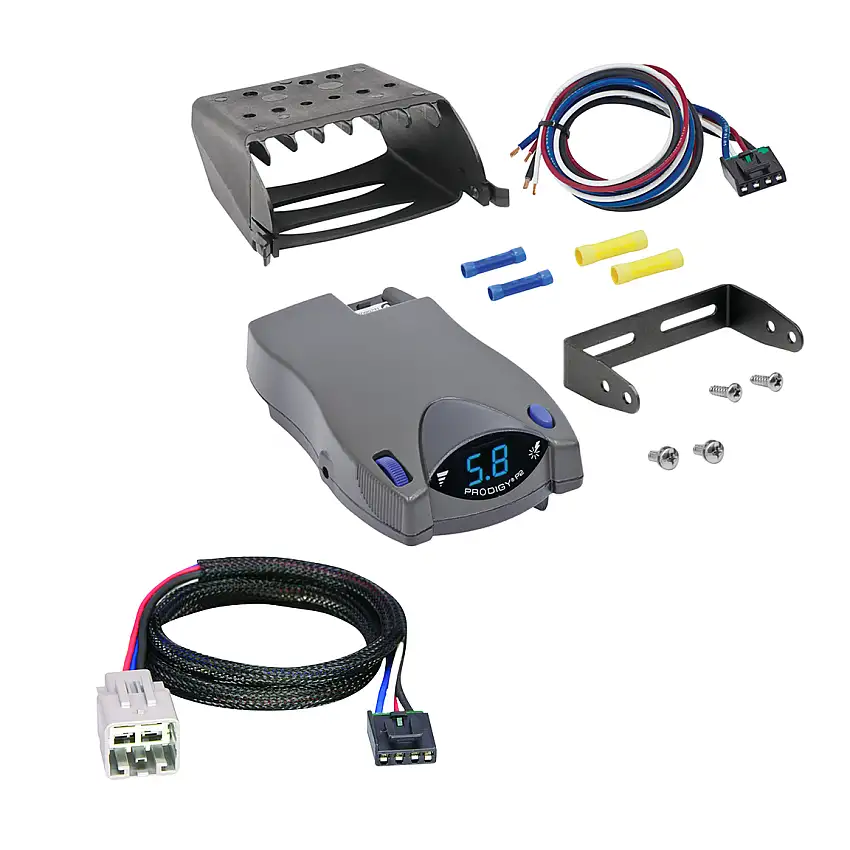 2005-2007 Ford F-250 Super Duty Tekonsha Prodigy P2 Proportional Brake Controller for Trailers with 1 to 4 Axles Gray 90885