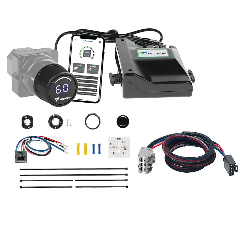 2007-2009 Saturn Outlook Tekonsha Prodigy iD Smart Phone Configured Brake Controller for Trailers with 1 to 4 Axles Black 90920