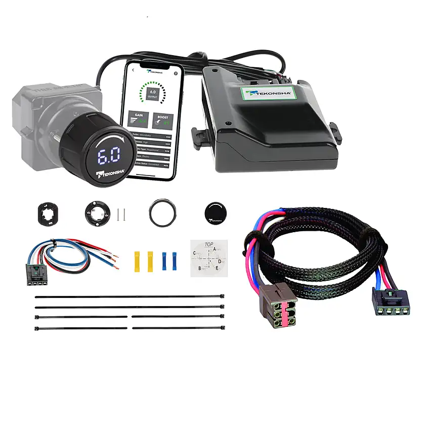 1992-2008 Ford E-150 Econoline Tekonsha Prodigy iD Smart Phone Configured Brake Controller for Trailers with 1 to 4 Axles Black 90920