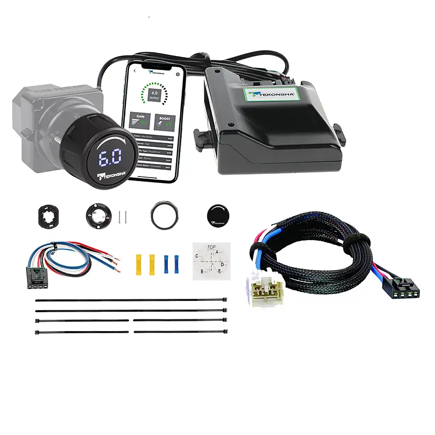 2003-2009 Lexus GX470 Tekonsha Prodigy iD Smart Phone Configured Brake Controller for Trailers with 1 to 4 Axles Black 90920