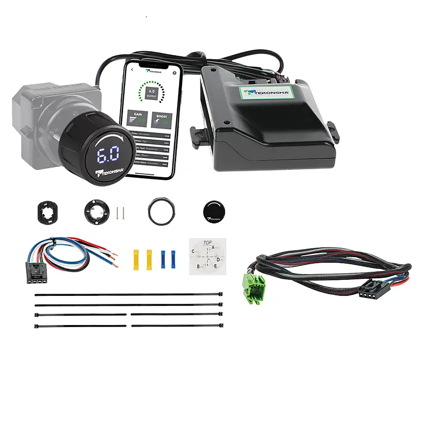 2007-2011 Mercedes-Benz Sprinter Tekonsha Prodigy iD Smart Phone Configured Brake Controller for Trailers with 1 to 4 Axles Black 90920