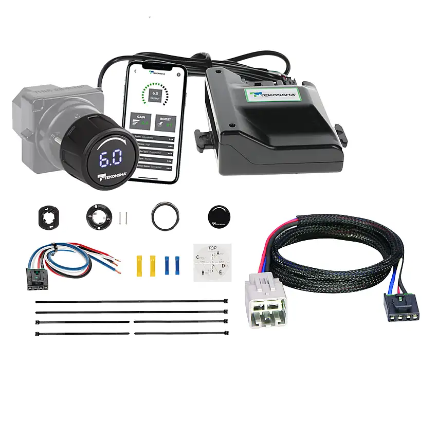 2005-2007 Ford F-350 Super Duty Tekonsha Prodigy iD Smart Phone Configured Brake Controller for Trailers with 1 to 4 Axles Black 90920