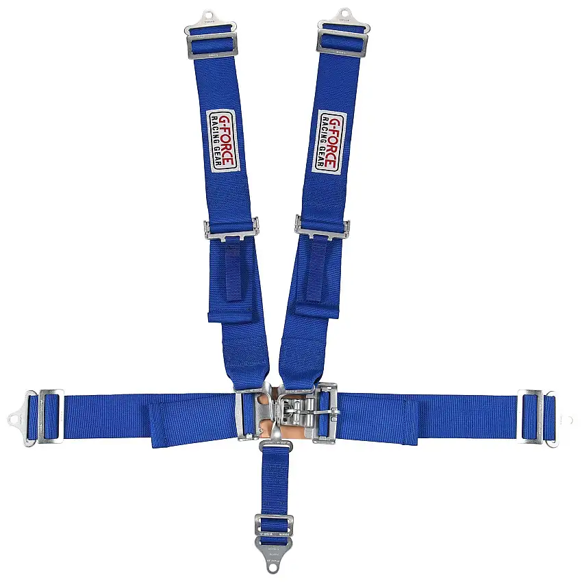 5 Point Latch and Link Racing Harness by G-force - Blue