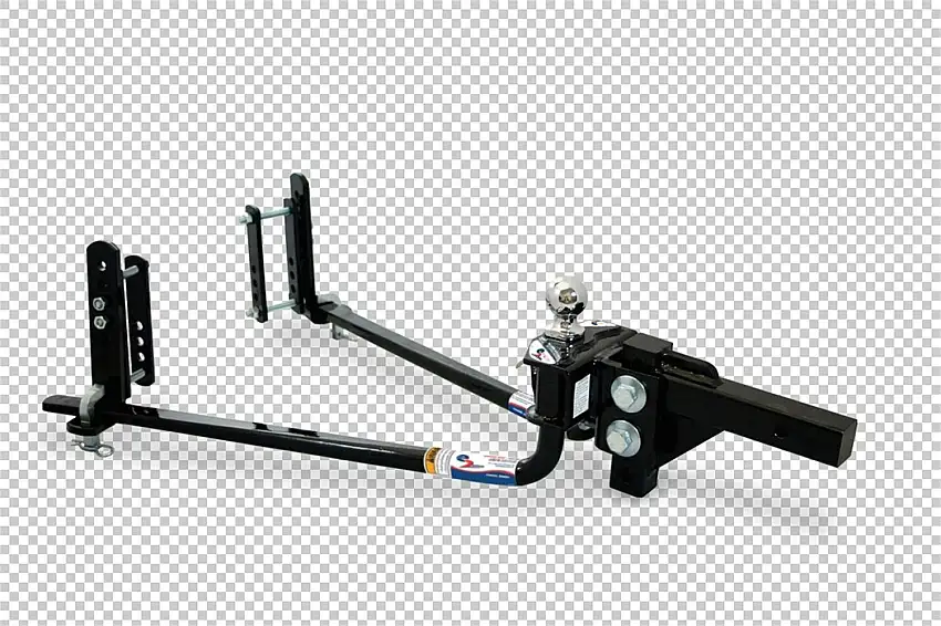 Fastway 94-00-0600 e2 6K round-bar weight distributing hitch with built-in sway control.