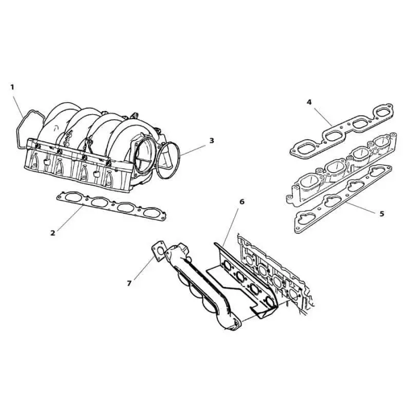 Intake Gasket, Upper, Supercharged, 4.2