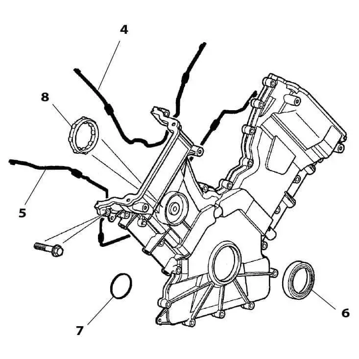 Crankshaft Seal, Front, V-8