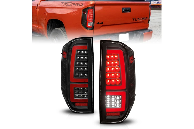 2014-2021 Toyota Tundra ANZO LED Sequential Tail Lights (Black Housing/Red Light Bar) | 311436