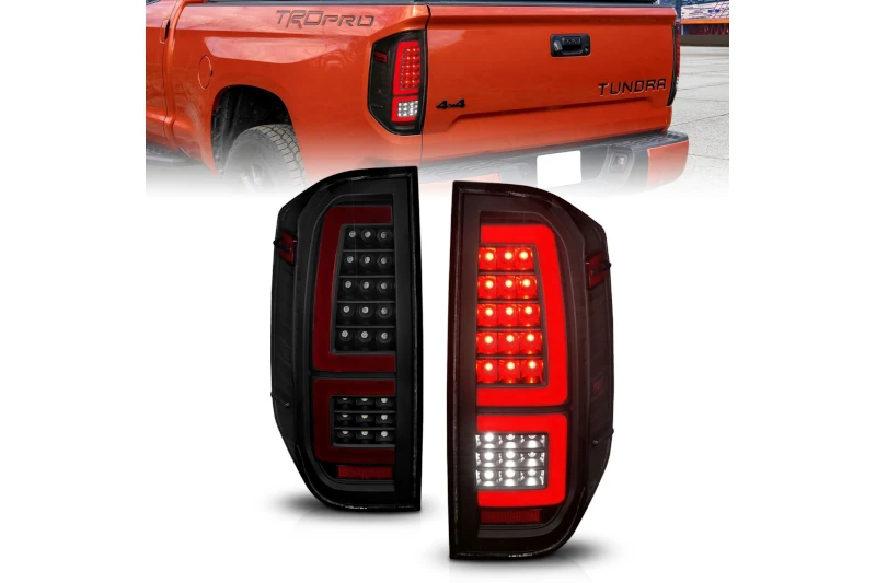 2014-2021 Toyota Tundra ANZO LED Sequential Tail Lights (Black Housing/Smoke Lens) | 311437