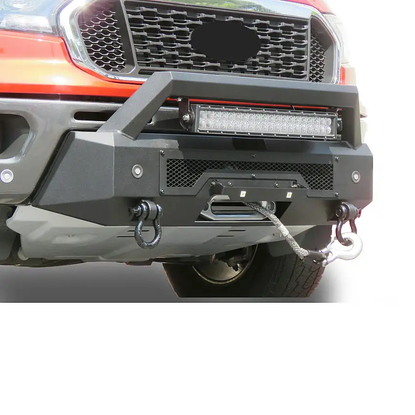 Black Horse Off Road AR3HD43-W12 Armour III Heavy Duty Front Winch Bumper Kit & Winch