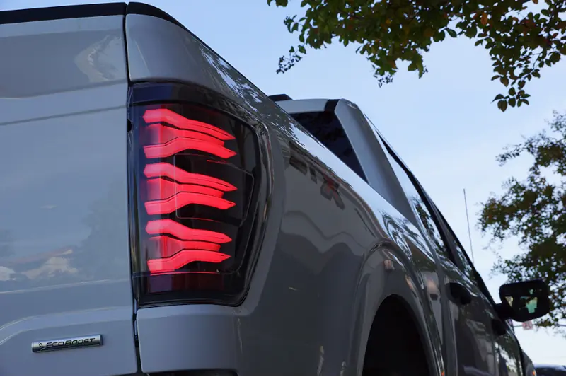2021-2023 Ford F150 AlphaRex LUXX Red-Black LED Taillights | 653030