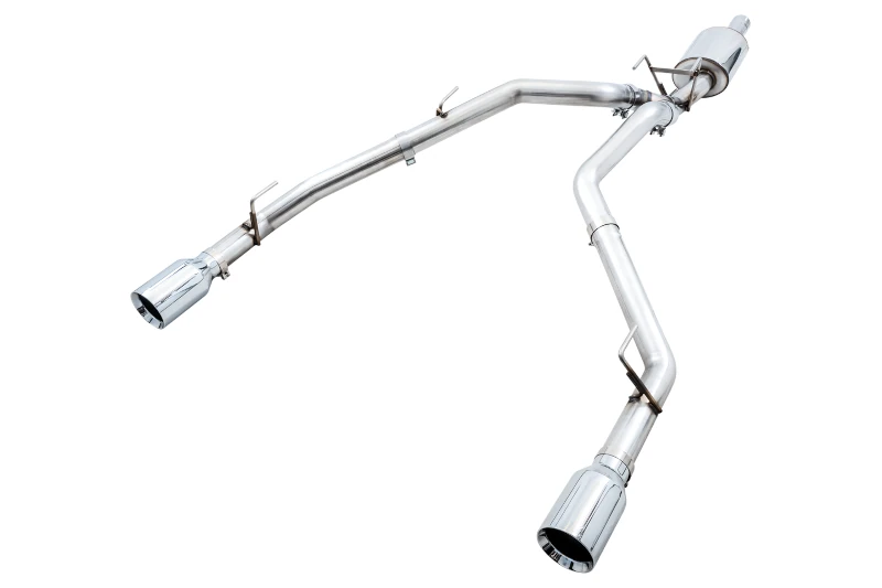 2009-2024 Ram 1500 5.7L AWE Dual Rear-Exit Cat-Back Exhaust with Chrome Tips (Without Bumper Cutouts) | 3015-32101