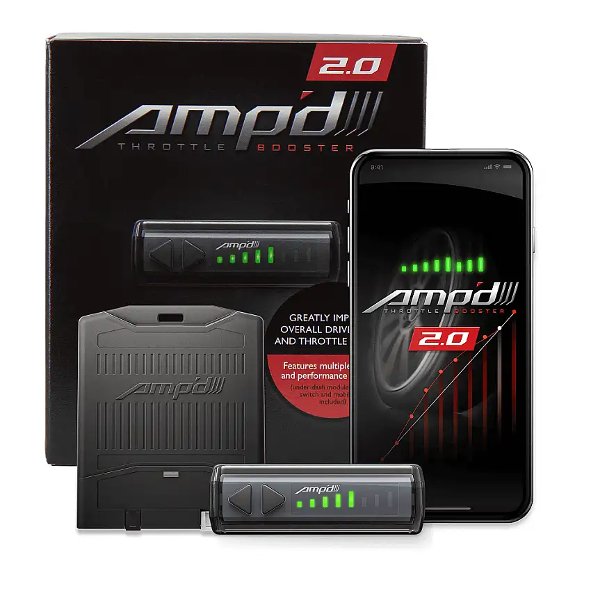 Edge 28866-D2 AmpD 2.0 Throttle Booster with BlueTooth Power Switch 06-07 6.6L GM Duramax
