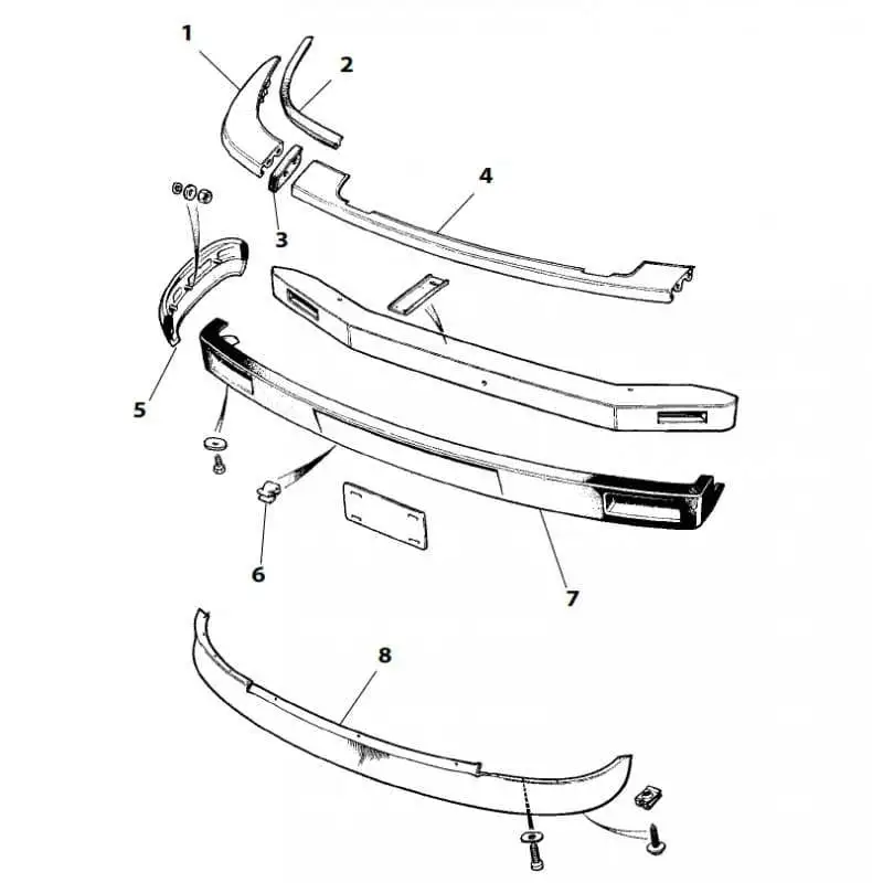 END, front rubber right BAC2934