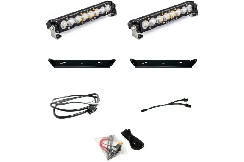 2021-2023 Ford Raptor Baja Designs Dual 10 inch White S8 Off-Road Grille Light Kit | 448065